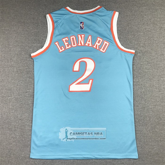 Camiseta Los Angeles Clippers Kawhi Leonard NO 2 Ciudad 2021-22 Azul